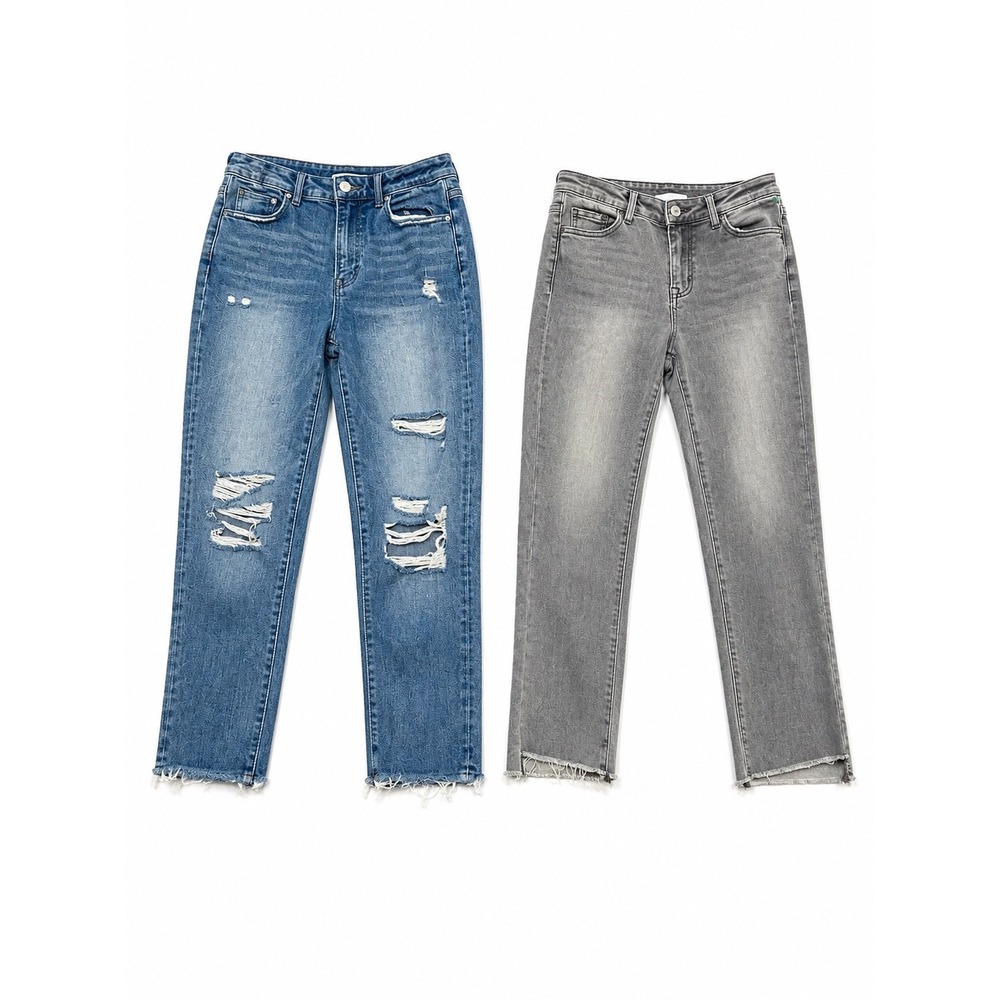 Mica & Vervet Blue Distressed and Black Denim Jeans Bundle of 2 Women's Size 29 - Picture 1 of 9